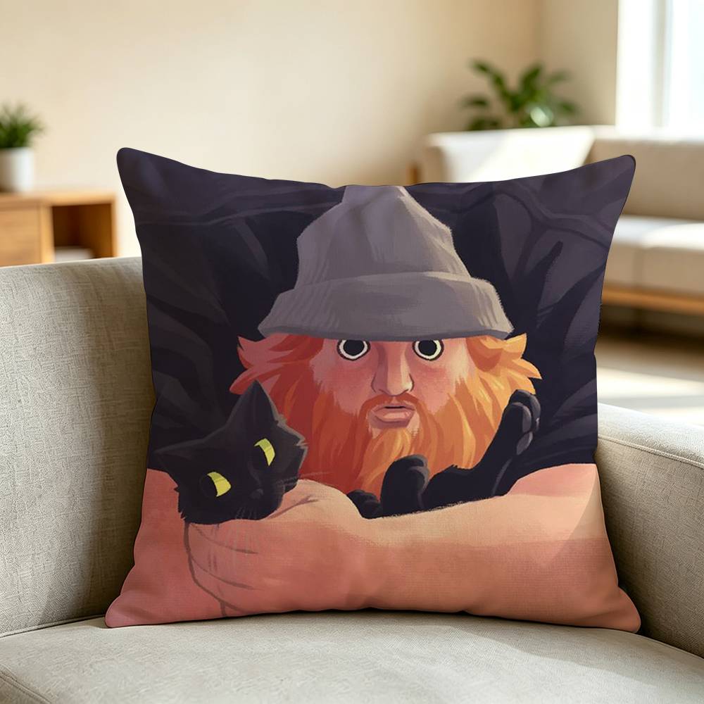 Comedic Horror Streamer CaseOh Square Double-Sided printed Pillow Case Bedroom Bedside Pillow Sofa Cushion Cover
