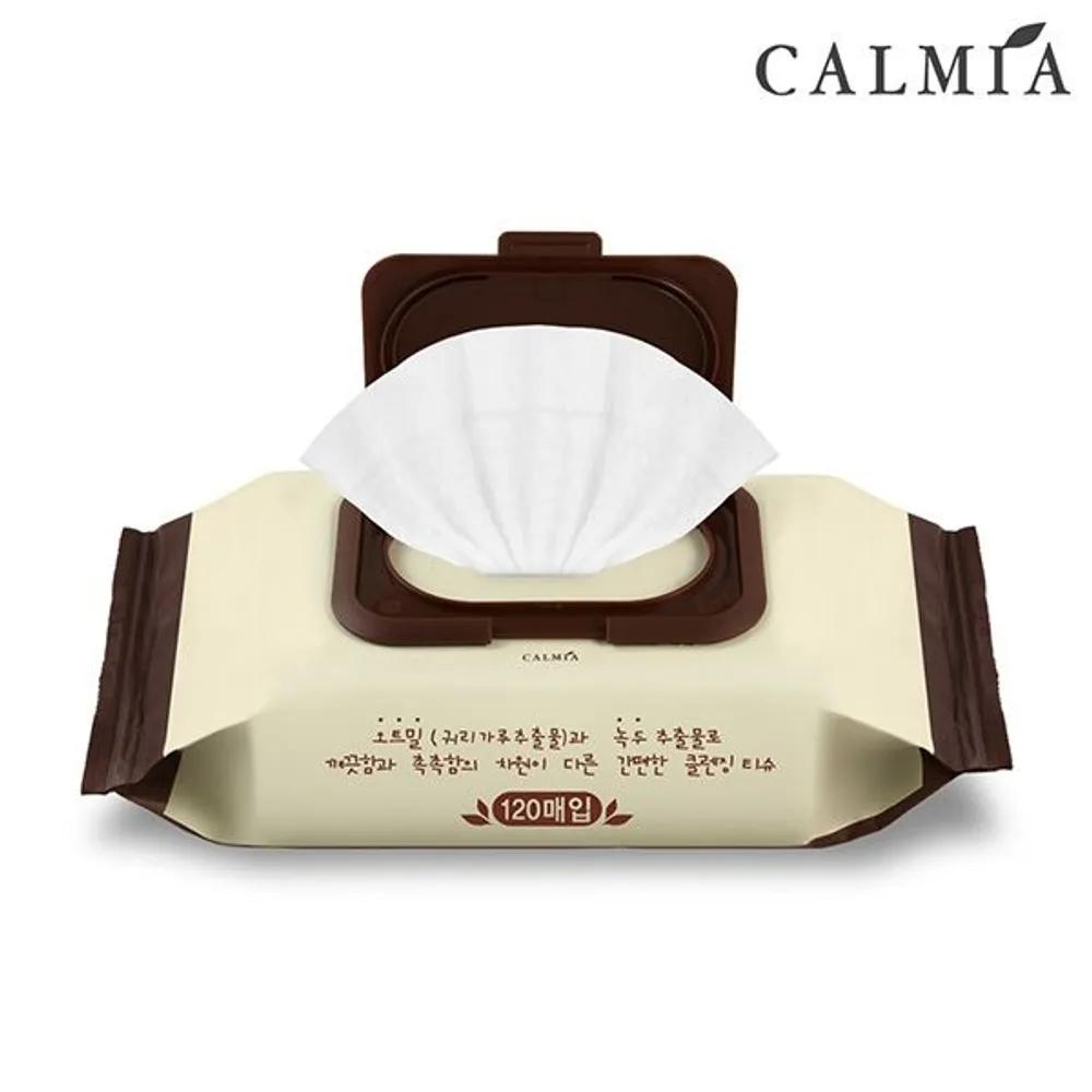 Kalmia Oatmeal Therapy Cleansing Tissues 120 Sheets x 2 Packs / Gentle, Non-Tightening Cleansing Tissues
