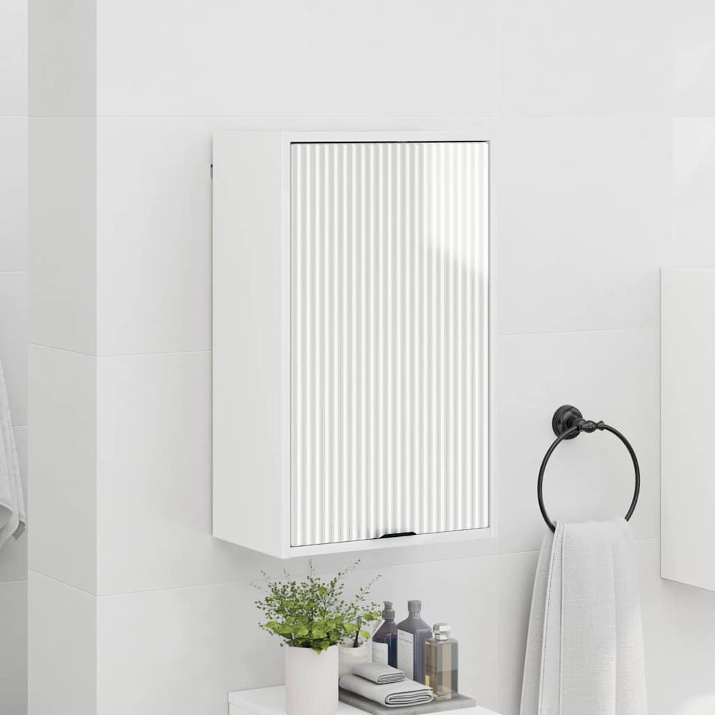 Bathroom Wall Mounted Cabinet High Gloss White 39 X 23.5 X 65 Cm