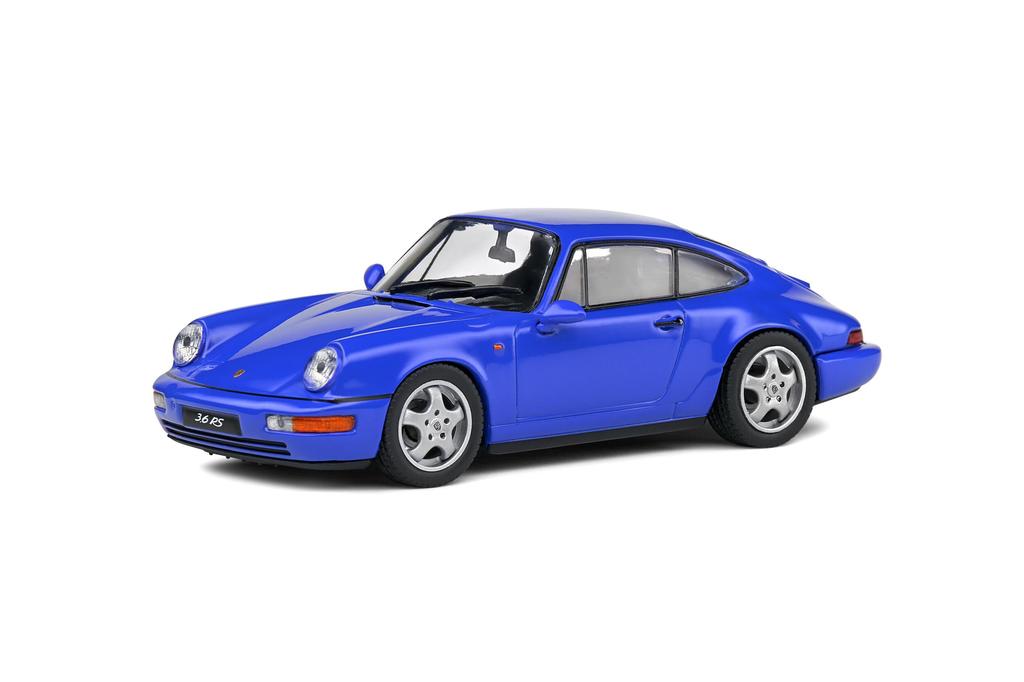 Solido Scale Porsche 911 Carrera RS 1992 Blue SOLIDO Carrera Diecast Car 1/43 (964) [Used]