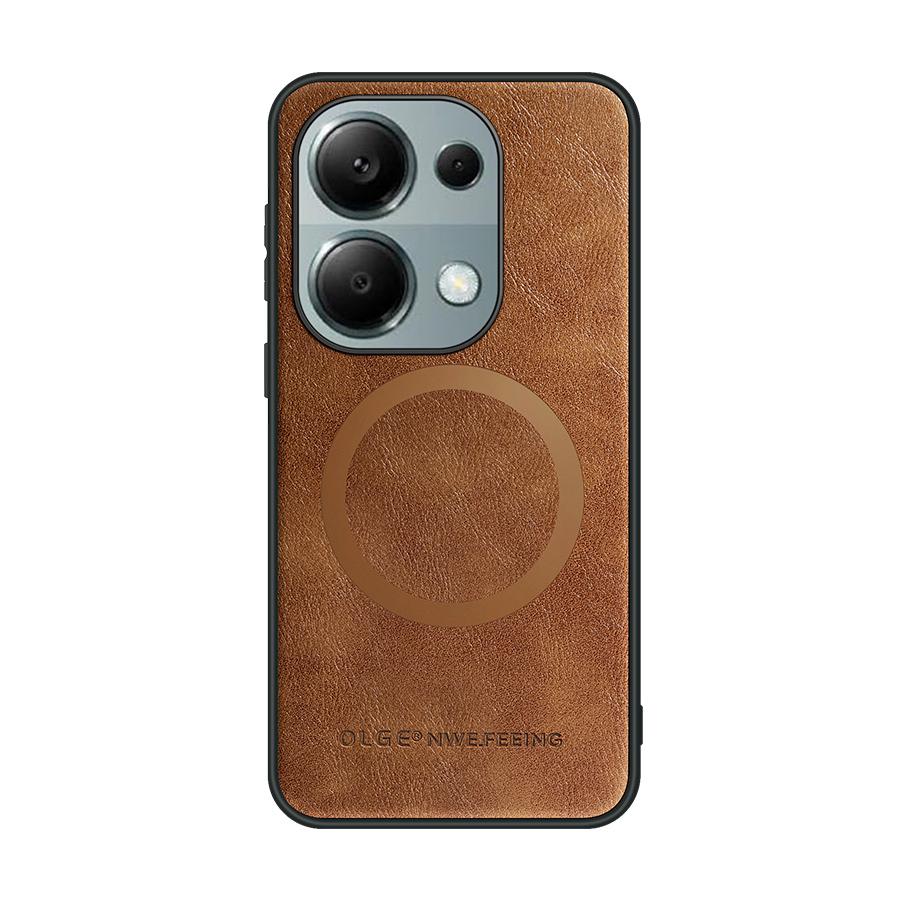 

Leather Shockproof Protection Cover For Redmi Note 14 13 12 11 10 Pro Plus Redmi 14C 13 For Magsafe Magnetic Phone Cases Note 13 Pro 4G
