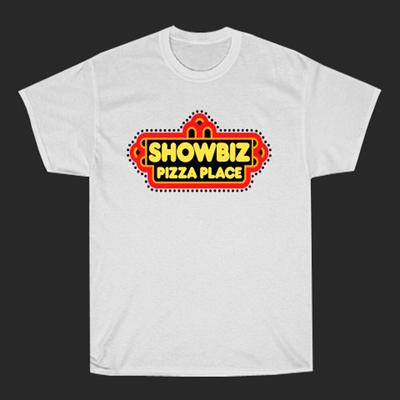 Showbiz Pizza Place Icon Men#039;s White Size S5XL Unisex T-Shirt