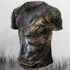 Men's Graphic Rabbit T Shirt Short Sleeve T shirt 3D Print Crew Neck Shirt Retro Vintage Casual Street Style Sports Outdoor Holiday
