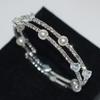 1Pcs Dainty Gold Plated Pearl Bracelet With Shiny Cubic Zirconia Perfect For Daily Weddings Parties Gifts For Women
