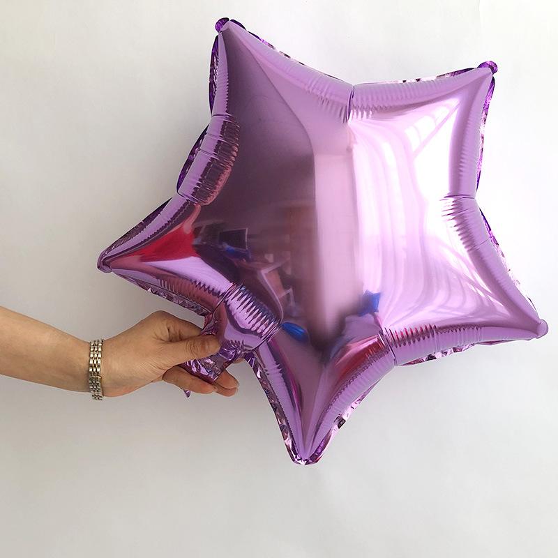 10inch Five-pointed Star Heart Foil Balloons White Black Pentagram  Balloon Kids Toy Wedding Birthday Party Decoration