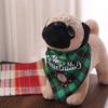 Red Green Grid Christmas Dog Scarf Santa Claus Adjustable Dog Saliva Towel Snowman Pet Triangle Scarf Merry Christmas Decoration