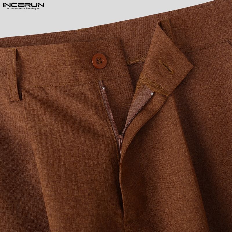 INCERUN Two-piece Suits Men Sleeveless Thin Waistcoat and Cropped Pants Sets