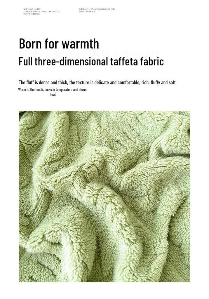 Double-Sided Velvet Cloud Mink Flannel Jacquard Blanket - Multifunctional Throw Gift.