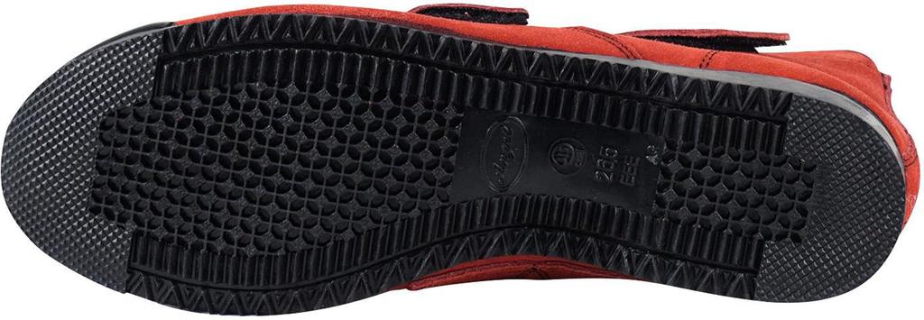 Tsubaki Model Safety Shoes Velor SB34 Magic Middle Length JIS Standard Made In Japan Red 25.0cm