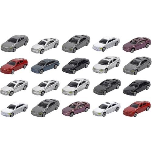 

wowjimi 20-Car Model Kit, 1/150 Scale, Miniature Cars, Model Cars, Diorama, Painted Cars, Scenery Collection, City Model, Railway Model, Realistic, Fu