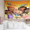 CoComelon Print Tapestry, Backdrop, Easy Setup, Ideal for Bedroom, Office & Living Room, with Aesthetic Wall Hanging Decor.