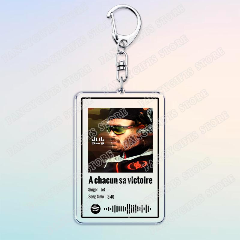 

Hot Rapper JUL Rap Album TP Sur TP Music Songs Keychains for Women Accessories Bag Nostalgique Code Keyings Jewelry Fans Gifts