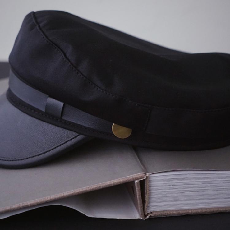 Japanese Leather Buckle Beret Octagonal Hat Warm Artist Hat All-match for Women