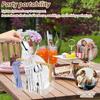 Acrylic Silverware Caddy Organizer Generous Capacity Open Top Clear Utensil Organizer Caddy With Handle for Kitchen Bathroom