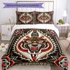 Tattoo Style Bedding Set Breathable Duvet Cover with Pillowcases Decorative Bed Linen for Bedroom Home Decoration Birthday Gift