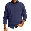 Men's Round Neck Long Sleeve Ribbed Knit Pullover