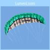 Zmeu Paramotor cu Linie Dublă Verde Vibrant 2,5m pentru Distracție în Aer Liber