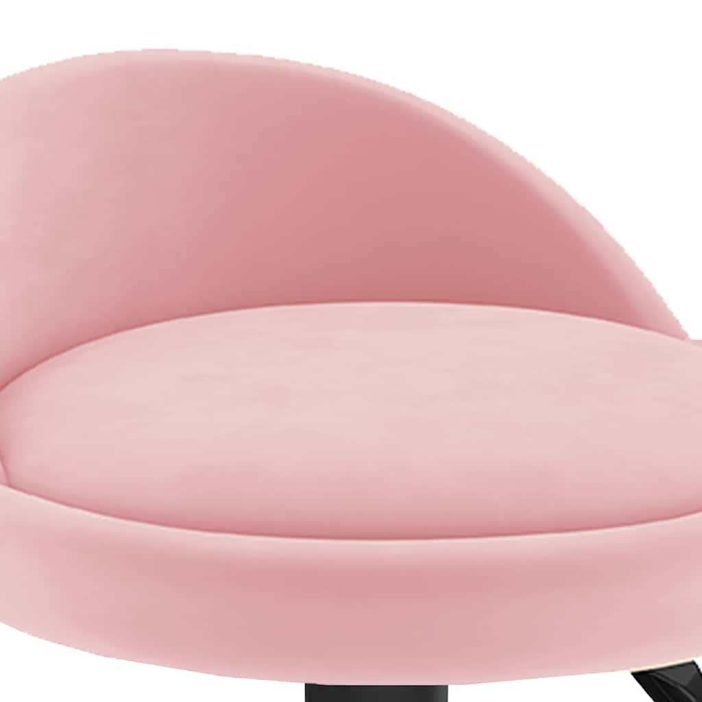 Vidaxl Bar Stool, Pink, Upholstered In Velvet