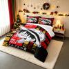 3 Piece Bedding Set Monkey D Luffy One Piece Anime Angry Portrait Print Red Black Duvet Cover for Adult Fan Gift