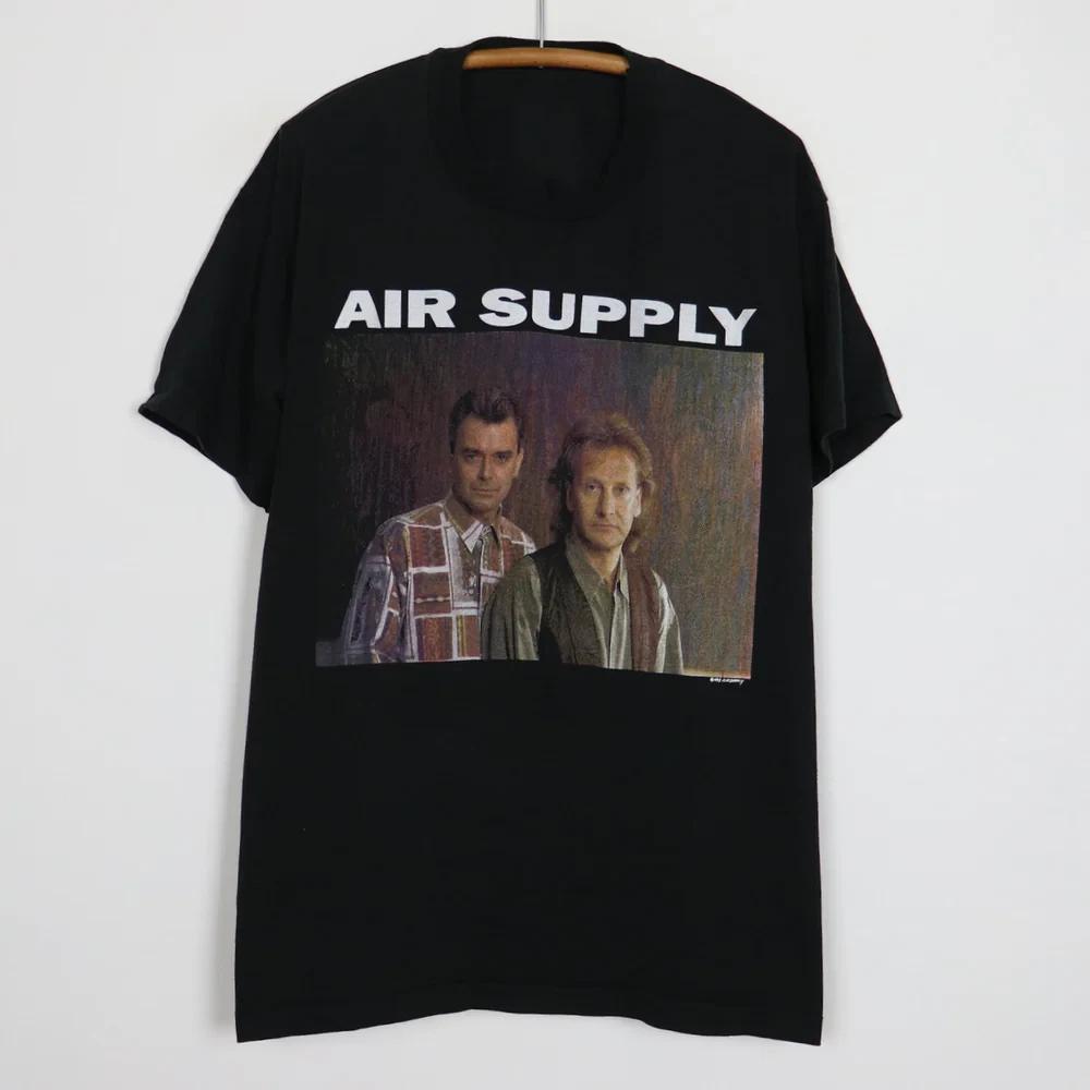 Men s and Women s T-shirts Vtg Air Supply Band World Tour Heavy Cotton Black All Size XS