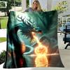 Chinese Style Dreamy Dragon Cartoon vintage Blanket living room bedroom home decor children's room baby blankets birthday gift