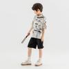 Boys Ink Wash Hanfu Cardigan & Pants Set