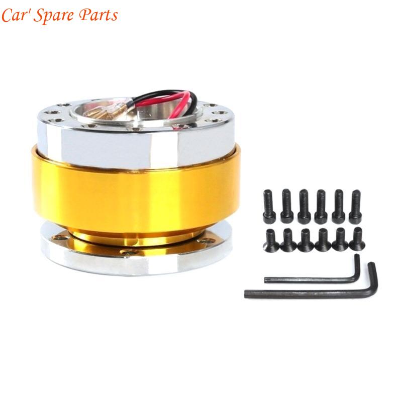 Y4UA Lightweight Aluminum Quick Detach Release Adapter for Motorsport Steering Wheel золотой