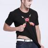 Summer Men T Shirt 2022 Fashion T-Shirts Hip Hop Short Sleeve Casual Feather Print Streetwear Top Round Neck Clothes Pullover