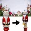 Unique Funny Santa Wooden Puppet Handcrafted Beech Wood For Christmas Decor Gifts