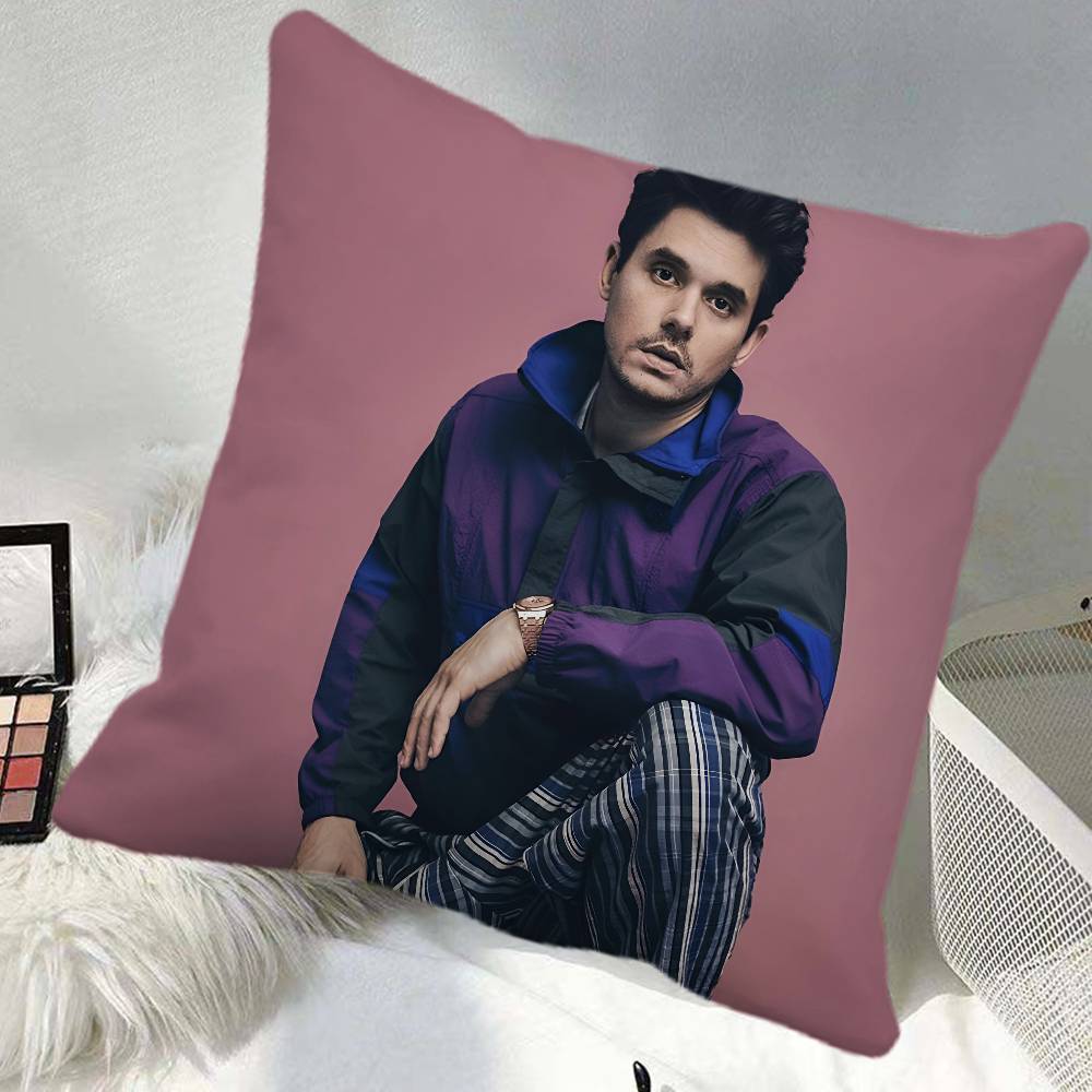 John Mayer Singer Rock Music Pillow Case Square Pillow Bedroom Sofa Leisure Comfort Cushion Car Home Decoration