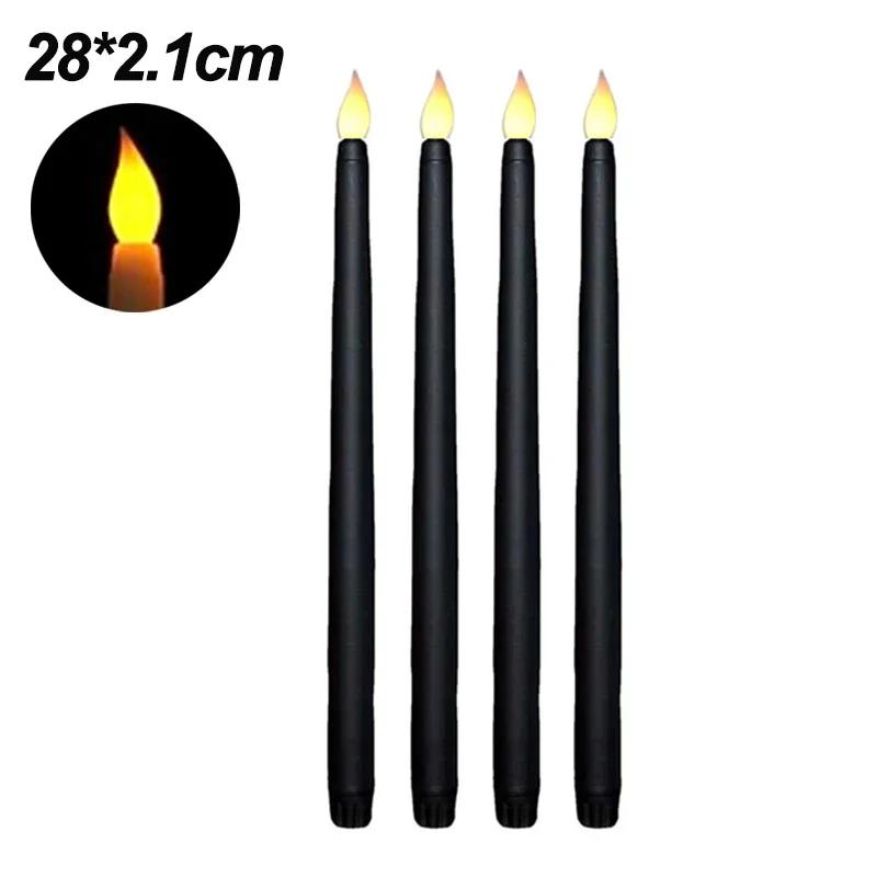 3/6 Stück LED Flammenlose elektronische Kerzen Batteriebetriebene Kegel langes Kerzenlicht für Party Hochzeit Heimdekoration Blinkende Lampe