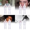 Kostým Rock Star Elvis Cosplay Pro Unisex Dospělé A Děti V Klasickém Bílém Designu