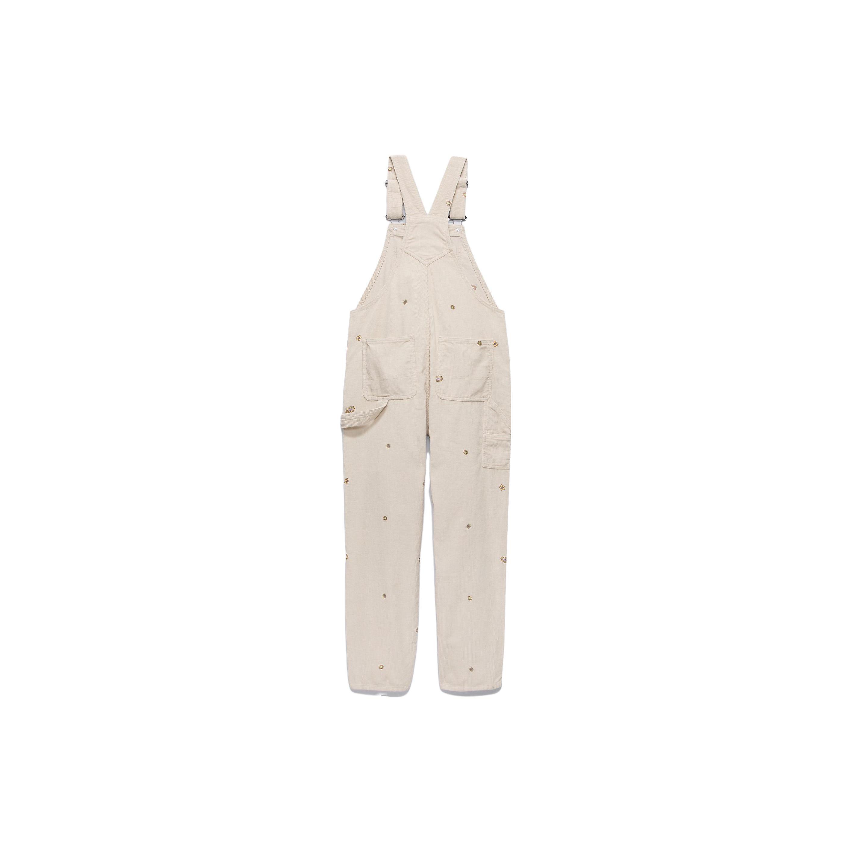 

New Vans GROUND WORK HOLLYWELL Overalls Women s Ecru VN00074W2N1 S