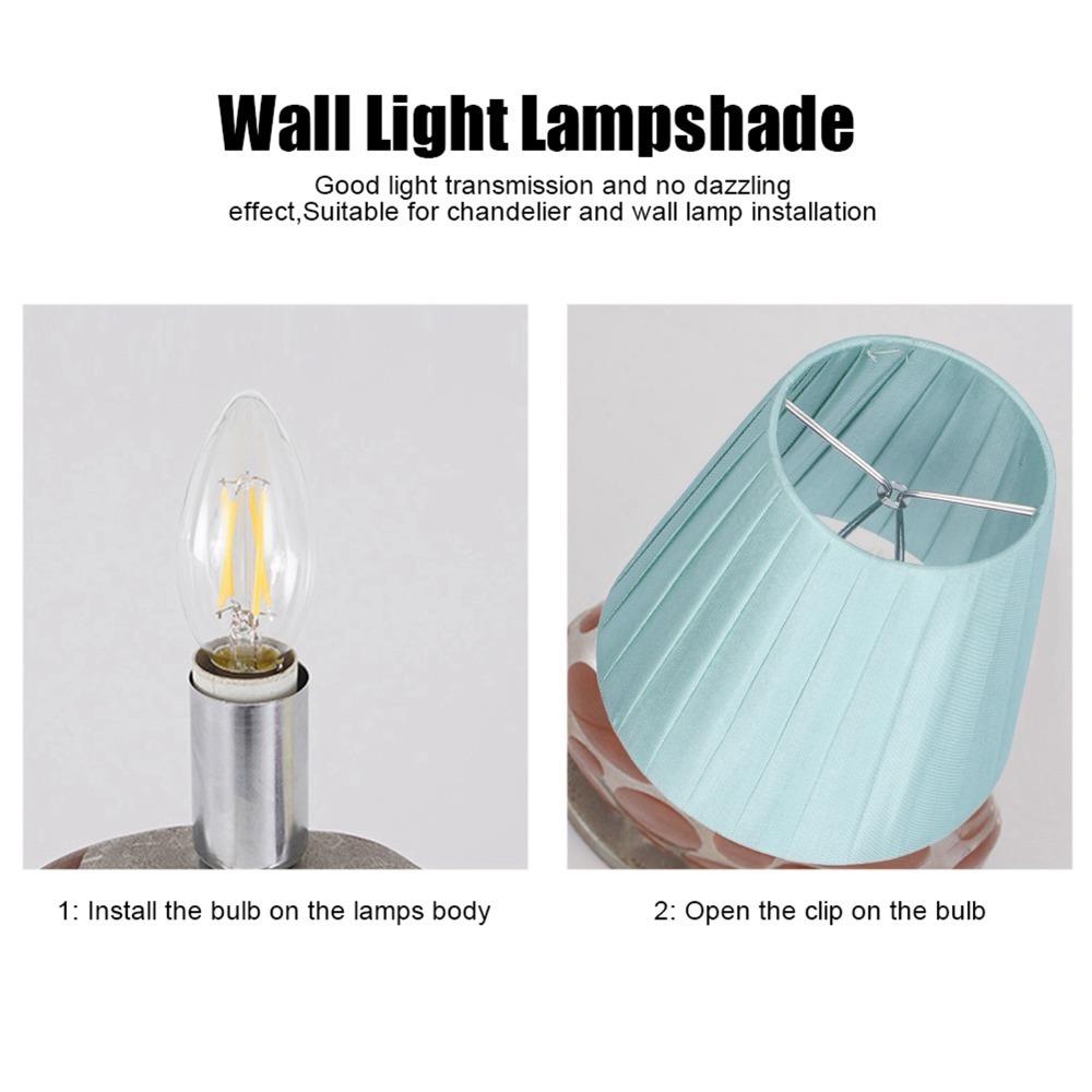 6PCS Lightweight Modern Simple Lampshade Clip On Design Chandelier Lampshade  Floor Pendant Light