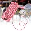100m Handmade Double Color Cotton Thread Twine String Decoration(red White)