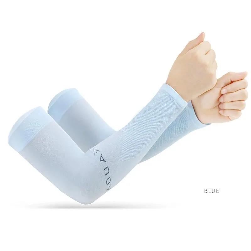 1/2pcs Summer Ice Silk Long Sleeves Anti-Sunburn Arm Cover Men Women Cuff New Cool Hand Sleeves Anti-UV Cycling Arm Sleeve
