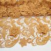 Water-Soluble Lace Fabric, Polyester Silk Embroidery Full, Heavy Industry Ordering, Gold, Cashew Pattern Embroidery Cloth