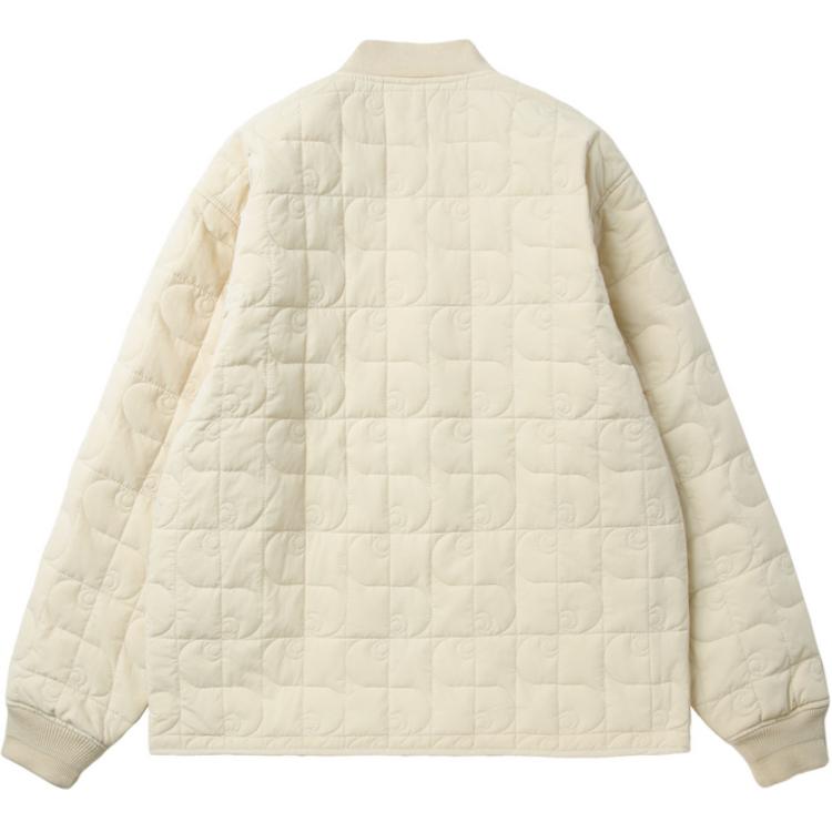 Carhartt WIP Logo Pattern Quilted Stand Collar Jacket Unisex Jacket Beige CHXJKA242004N-BGX
