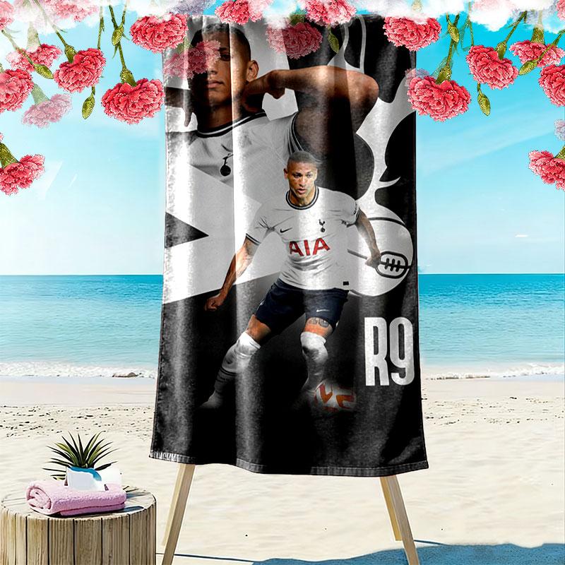 Tottenham Print Beach Towel, Large Soft Quick Dry Towel for Beach Camping Swimming