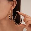 Vintage Metal Leopard Hoop Earrings for Women Simple Gold Big Circle Round Ear Buckle Earrings Jewelry Accessories
