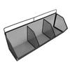 3pcs 3 Grids Hanging Storage Basket Wall Mount 3 Grids Basket Metal Wire Basket  Laundry Room