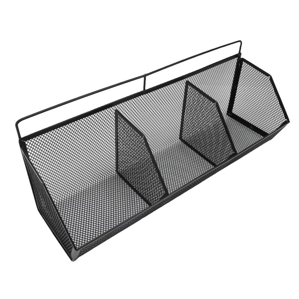 3pcs 3 Grids Hanging Storage Basket Wall Mount 3 Grids Basket Metal Wire Basket  Laundry Room