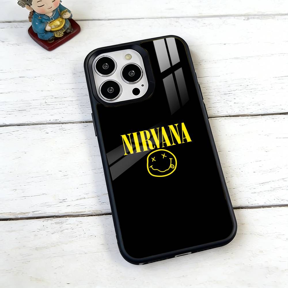 Nirvana Rock Band Phone Case For iPhone17,16,15,14,13,12,11 Plus,Pro Magnetic For Magsafe Wireless Charging