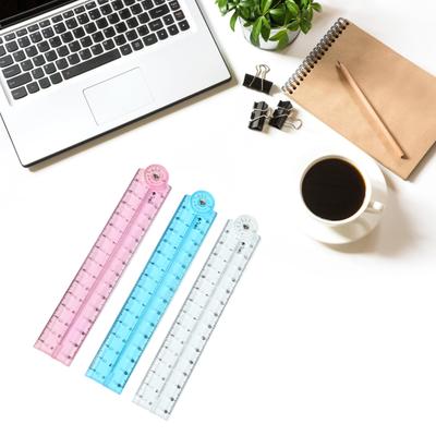 Transparentes Klapplineal, flexibles Zeichenlineal, Zentimeterskala, Messlänge 0–30 cm (0-12 Zoll) zum Zeichnen und Messen