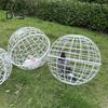 1/2/3 Pezzi Pollaio Mobile a Forma di Palla da Esterno Rotolabile Recinto per Pollame Tondo Casetta in PVC Gabbia da Passeggio Sicura per Animali Domestici per Piccioni Conigli Anatre