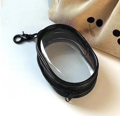 

Charger Storage Case Transparent Data Cable Charger Storage Bag Waterproof Travel Organiser Charger Protective Case чорний
