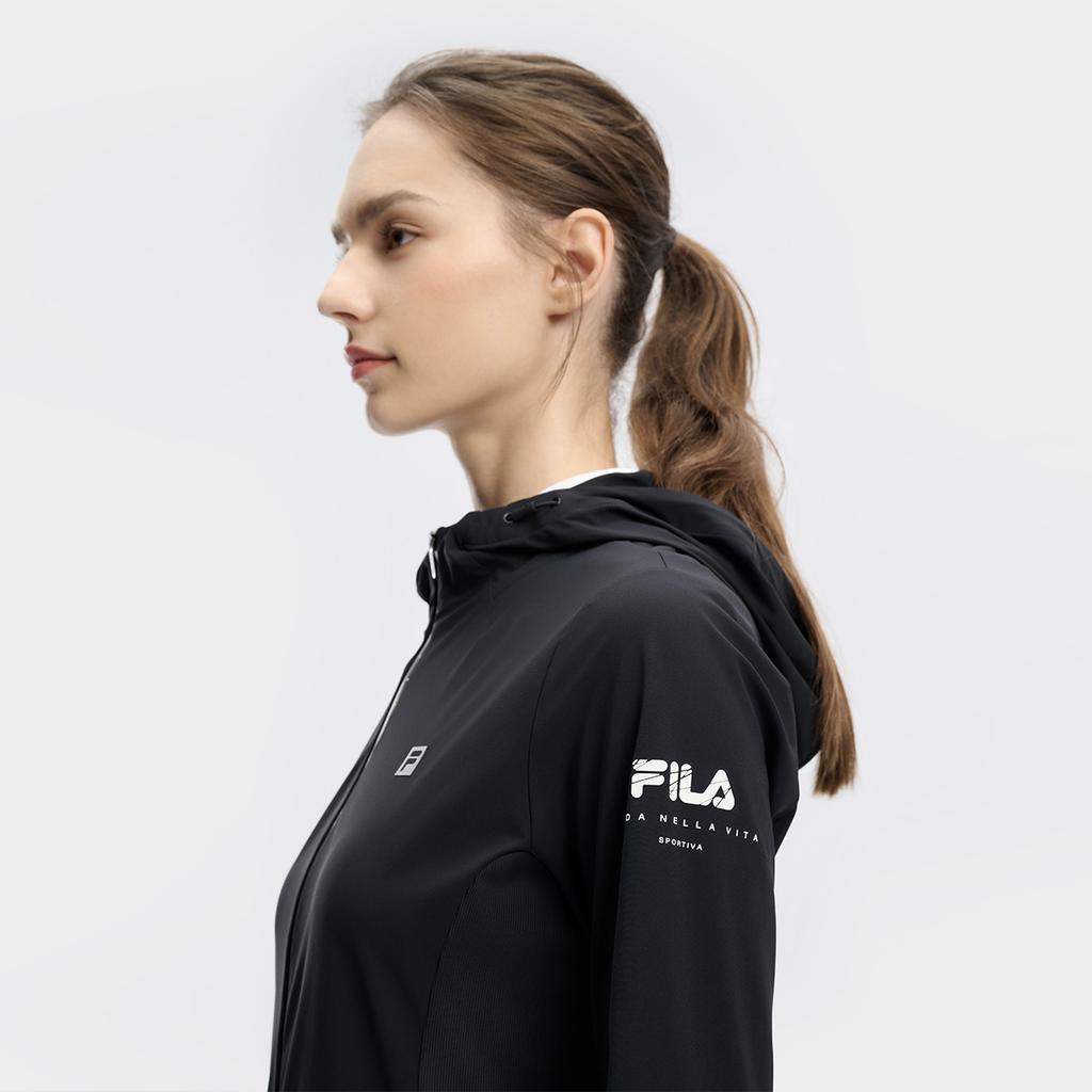 New FILA Jackets Women's Pitch Black A11W431502FBK