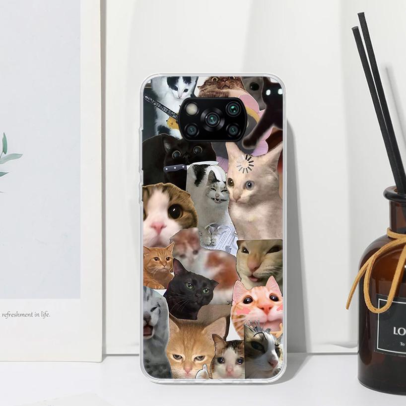 

Crying Cat Memes Phone Case For Xiaomi Poco X7 X6 X5 M7 M8 Pro F7 Ultra Redmi 15C 15 13C 13 12C 12 10 10C 10A Art Fundas Poco X7 Xiaomi Poco F7