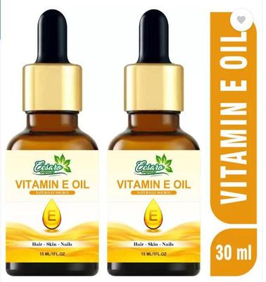 Cesaro Organics Pure Vitamin E Oil 30ml 100% Natural Therapeutic Grade Pack of 2 (15 Ml X 2)