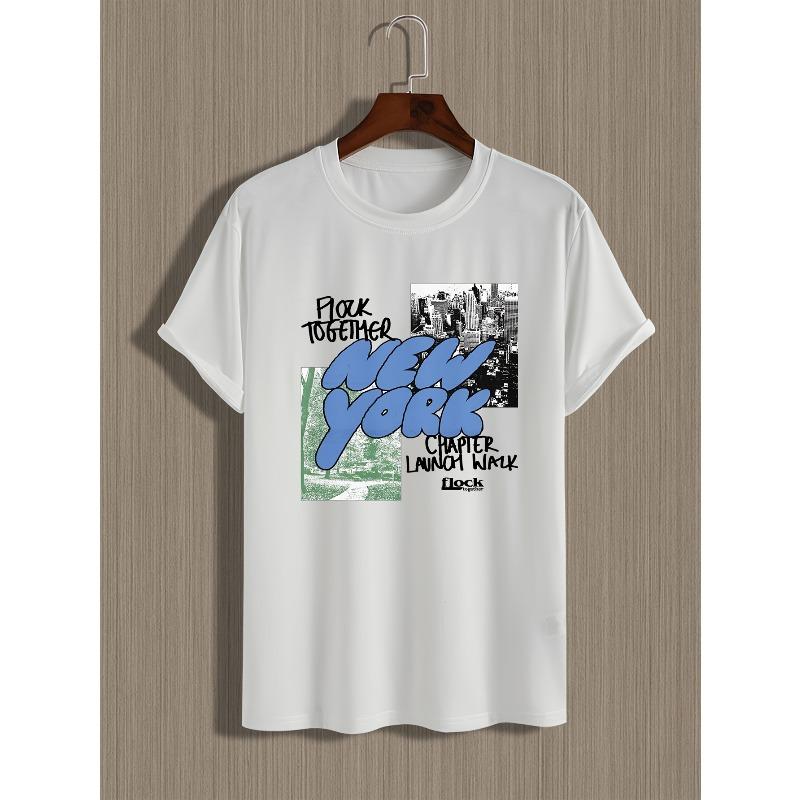 European Size Men's Summer Printed Short Sleeve T-Shirt Top